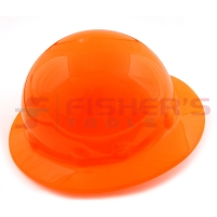 Full Brim Hard Hat with Ratchet Suspension (High Visibility Orange)
