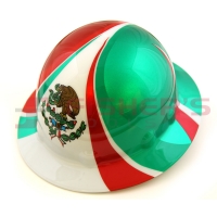 Full Brim Hard Hat with Ratchet Suspension (Mexican Flag)