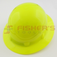 Full Brim Hard Hat with Ratchet Suspension (Strong Yellow)