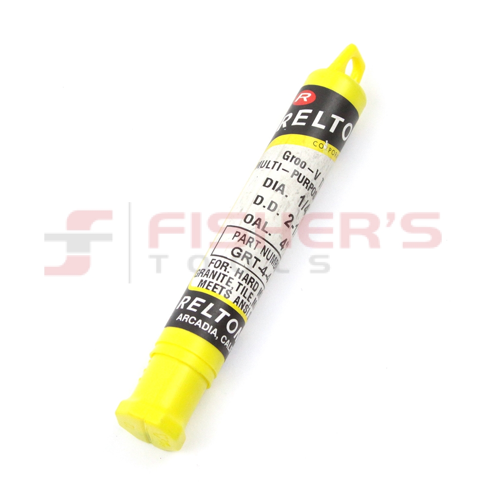 Relton GRT44 1/4" X 4" Straight-shank Masonry Drill Bit Groo-v Tip Multi-purpose for sale online 