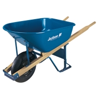 Wheel Barrow with Wooden Handles & Flat Free Tire