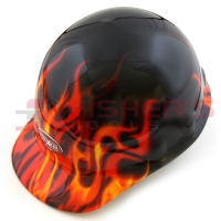 FMX Series Hard Hat with Ratchet Suspension (Flames)