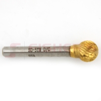 Carbide Bur Ball Shape End (Titanium-Coated) 1/2" x 7/16"