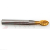 Carbide Bur Oval End (Titanium-Coated) 1/4" x 3/8"