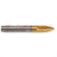 Carbide Bur Pointed Tree End (Titanium-Coated) 1/4" x 5/8"