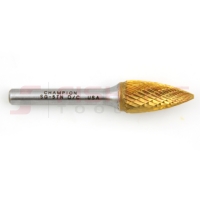 Carbide Bur Pointed Tree End (Titanium-Coated) 1/2" x 1"