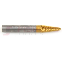 Carbide Bur Taper Radius End (Titanium-Coated) 1/4" x 5/8"