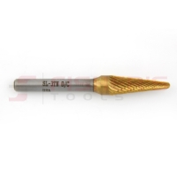 Carbide Bur Taper Radius End (Titanium-Coated) 3/8"x 1-1/16"