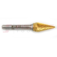 Carbide Bur Pointed Cone Shape (Titanium-Coated) 1/2" x 7/8"