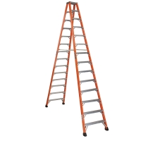 Fiberglass Step Ladder 14' Heavy-Duty
