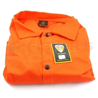 Orange Welding Jacket With Leather Sleeves (Extra Large)