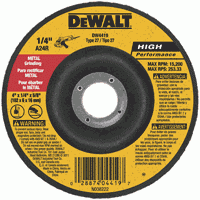 DeWalt 4 1/2" x 1/8" x 7/8" General Purpose Metal Cutting Wheel