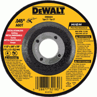 Type 27 High Performance 0.45" Metal Cutting Wheel 6" x .045" x 5/8"-11