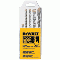 5-Piece Rock Carbide SDS Plus Hammer Bit Set