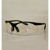 Mag Readers 30mm Clear Bifocal 2.50 Diopter Hard Coat Lens Safety Glasses