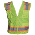 Hi-Visibility ANSI Class 2 Surveyor's Vest with  Two-Tone Contrast Tape Medium (yellow)