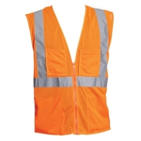 Hi-Visibility ANSI Class 2 Mesh Vest with Contrast Tape 2X-Large (Orange)