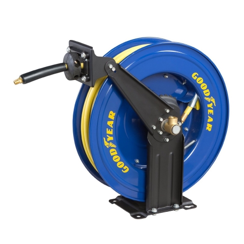 3/8" 50 ft 300PSI AutoRewind GOODYEAR Enclosed Retractable Air&Water Hose Reel 