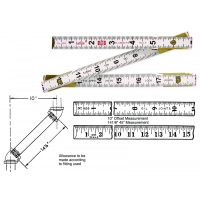 Plumbers Wood Rule Red End - 6' x 5/8"