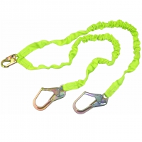 Dual Leg Energy Absorbing Lanyard with Rebar Hooks - 6 Feet