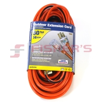 3-Conductor 300V SJTW Extension Cord with Lighted Ends - 14 Guage 50'