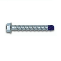 Carbon Steel Wedge-Bolt+ Screw Anchor w/ Blue Tip - 1/4" x 3"