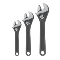 Black Oxide Adjustable Wrench Set 3-Piece